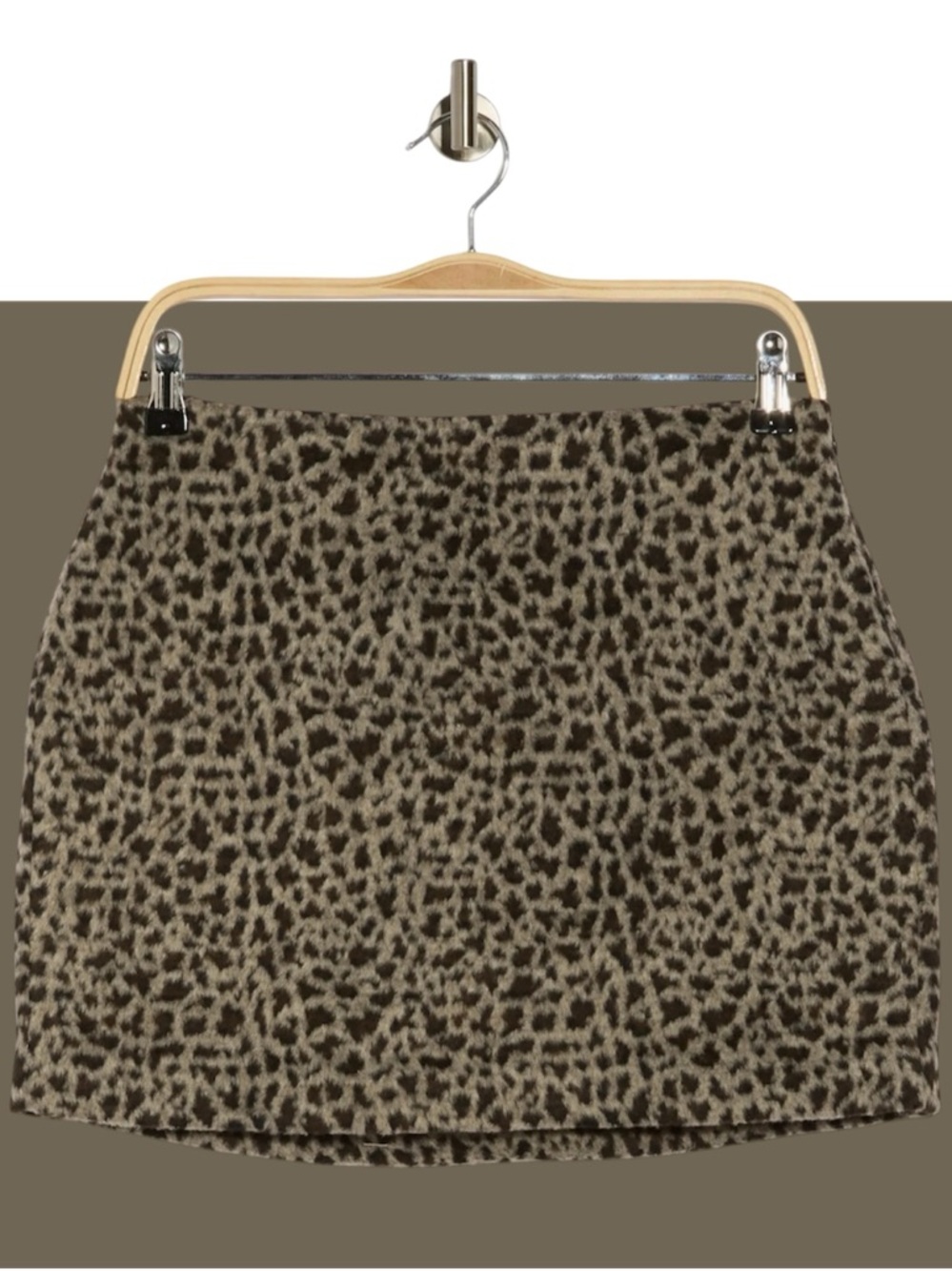 Edit Jason Wu Gray & Black Leopard  Aline mini skirt Print Size P/Small $159